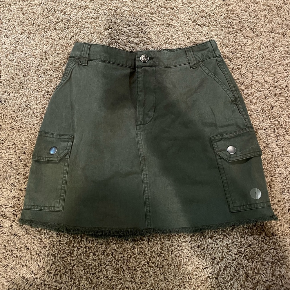 Aeropostale army green denim mini skirt size S